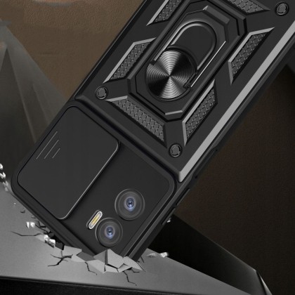 Удароустойчив калъф за Motorola Moto E22 / E22i от Tech-Protect CamShield Pro - Черен