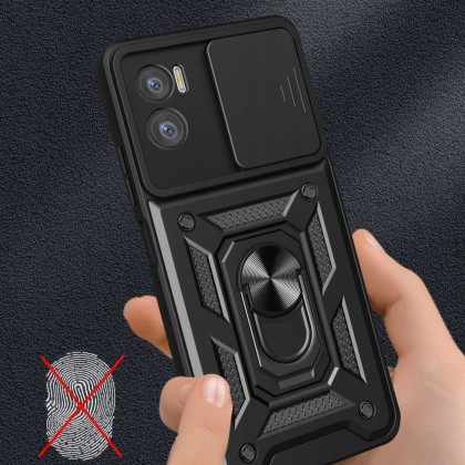 Удароустойчив калъф за Motorola Moto E22 / E22i от Tech-Protect CamShield Pro - Черен