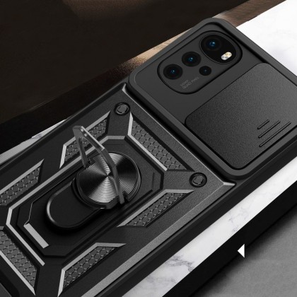 Удароустойчив калъф за Motorola Moto G22 / E32 / E32s от Tech-Protect CamShield Pro - Черен