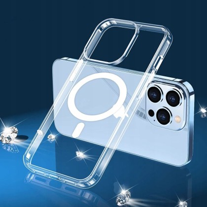 Твърд кейс с MagSafe пръстен за iPhone 14 Pro Max от Tech-Protect FlexAir Hybrid - Прозрачен