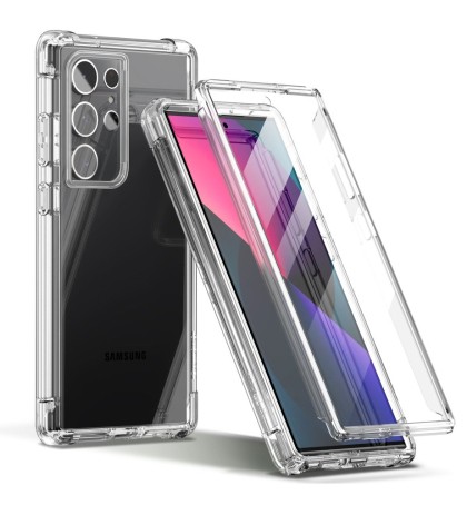 360 градусов калъф за Samsung Galaxy S23 Ultra от Tech-Protect Kevlar - Прозрачен