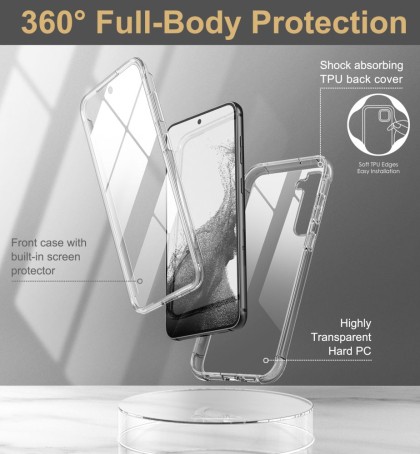 360 градусов калъф за Samsung Galaxy S23+ Plus от Tech-Protect Kevlar - Прозрачен