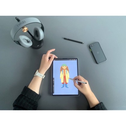 Прецизен магнитен стилус с тънък връх от Tech Protect - Черен