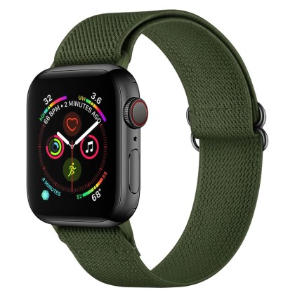 Текстилна каишка за Apple Watch 4/5/6/7/8/9/SE/Ultra (44/45/49 mm) от Tech-Protect Mellow - Зелен