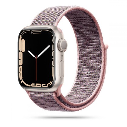 TECH-PROTECT NYLON APPLE WATCH 4 / 5 / 6 / 7 / 8 / SE (38 / 40 / 41 MM) PINK SAND