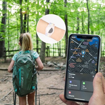Плетена каишка с калъф за Apple AirTag от Tech-Protect Nylon - Синя