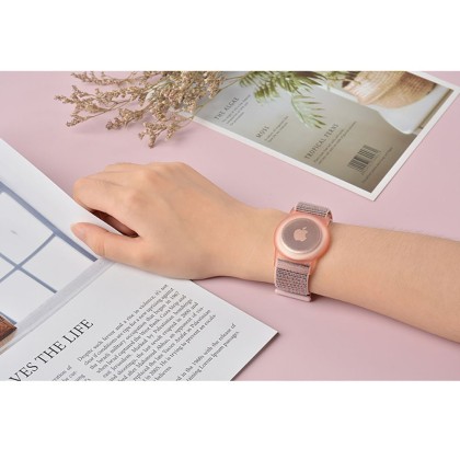 Плетена каишка с калъф за Apple AirTag от Tech-Protect Nylon - Синя