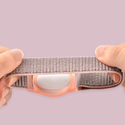 Плетена каишка с калъф за Apple AirTag от Tech-Protect Nylon - Розова