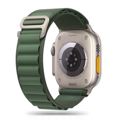 Текстилна каишка за Apple Watch 4/5/6/7/8/9/SE (38/40/41 mm) от Tech-Protect Nylon Pro - Military Green