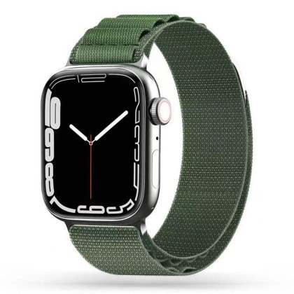 Текстилна каишка за Apple Watch 4/5/6/7/8/9/SE (38/40/41 mm) от Tech-Protect Nylon Pro - Military Green