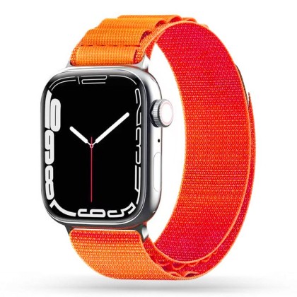 Текстилна каишка за Apple Watch 4/5/6/7/8/9/SE/ Ultra (42/44/45/49 mm) от Tech-Protect Nylon Pro - Оранжев