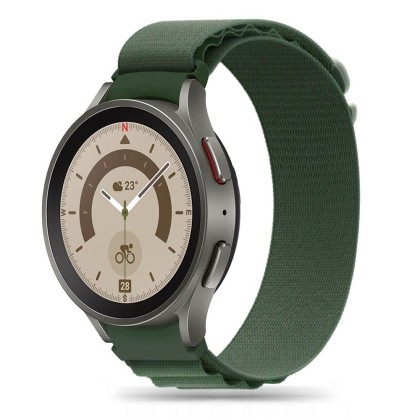 Текстилна каишка за Samsung Galaxy Watch 4/5/5 Pro/6 от Tech-Protect Nylon Pro - Military Green