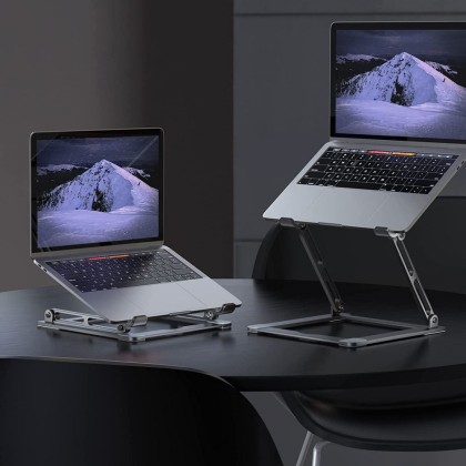 Алуминиева стойка за лаптопи до 17′′ от Tech-Protect Universal Laptop Stand - Сива