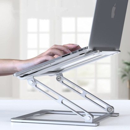 Алуминиева стойка за лаптопи до 17′′ от Tech-Protect Universal Laptop Stand - Сива