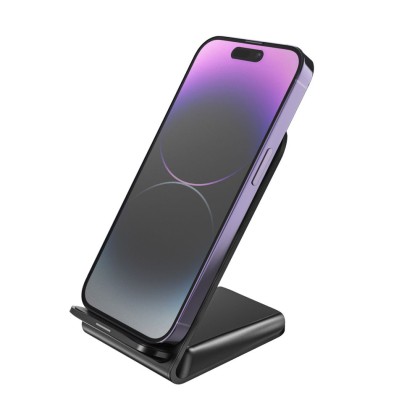 Безжично зарядно устройство със стойка 15W От Tech-Protect S2 - Черно