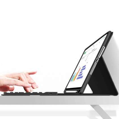 Силиконов калъф с клавиатура за iPad 10.9 2022 от Tech-Protect SC Pen - Черен