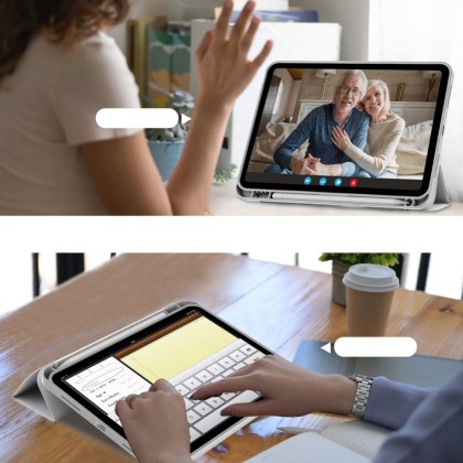 Силиконов калъф за iPad 10.9 2022 от Tech-Protect SC PEN - Сив