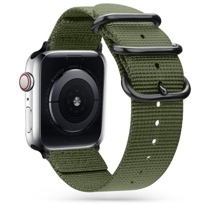 Найлонова каишка за Apple Watch 4/5/6/7/8/9/SE/Ultra (44/45/49 mm) от Tech-Protect Scout - Зелен