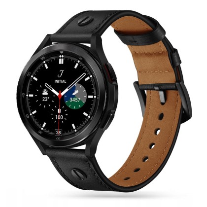 Кожена каишка за Samsung Galaxy Watch 4/5/5 Pro/6 от Tech-Protect Screwband - Черна