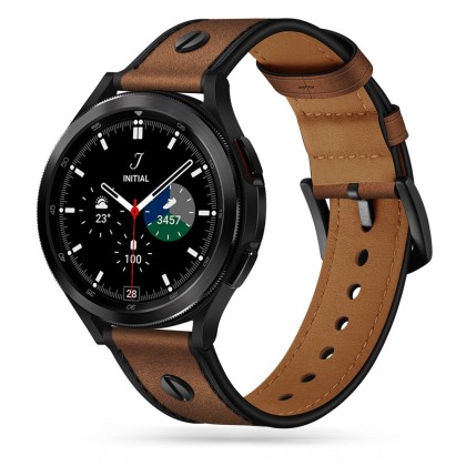 Кожена каишка за Samsung Galaxy Watch 4/5/5 Pro/6 от Tech-Protect Screwband - Кафява