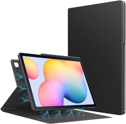 Силиконов, магнитен калъф за Samsung Galaxy Tab S6 Lite 10.4 от Tech-Protect SmartCase Magnetic - Черен