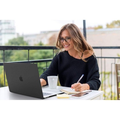 Тънък кейс за Apple Macbook Air 13 (2018-2020) от Tech-Protect Smartshell - Черен мат