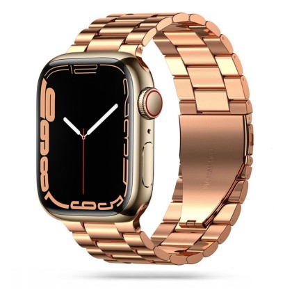 Стоманена верижка за Apple Watch 4/5/6/7/8/SE/Ultra 1/2 (44/45/49 mm) от Tech-Protect Stainless - Rose Gold