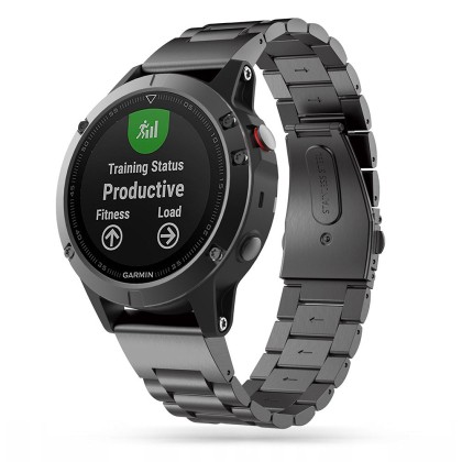 Стоманена верижка за Garmin Fenix 3 / 3 HR / 5x / 5x Plus / 6x / 6x Pro / 7x от Tech-Protect Stainless - Черна