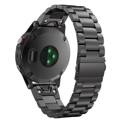 Стоманена верижка за Garmin Fenix 3 / 3 HR / 5x / 5x Plus / 6x / 6x Pro / 7x от Tech-Protect Stainless - Черна