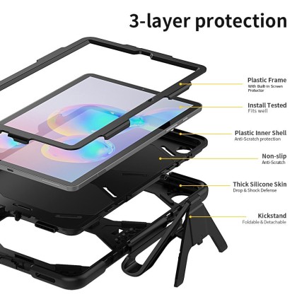 360 градусов калъф за Samsung Galaxy TAB S6 Lite 10.4 от Tech-Protect Survive - Черен