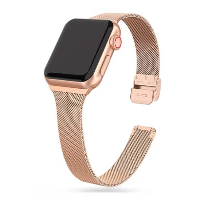 TECH-PROTECT THIN MILANESE APPLE WATCH 4 / 5 / 6 / 7 / 8 / SE (38 / 40 / 41 MM) BLUSH GOLD