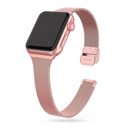 Стилна верижка за смарт часовник Apple Watch 4/5/6/7/8/9/SE (40/41 mm) от Tech-Protect Thin Milanese - Rose Gold