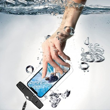 Универсален водоустойчив калъф за смартфони от Tech-Protect Waterproof - Прозрачен