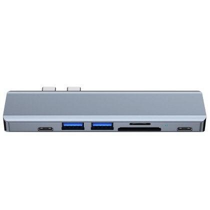 Адаптер 7 в 1 за лаптопи с USB Type-C вход от Tech-Protect V5-HUB Adapter 7 in 1 - сив 