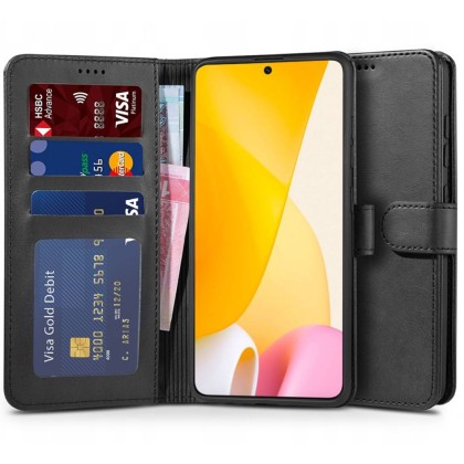 Кожен тефтер за Xiaomi 12 Lite от Tech-Protect Wallet - Черен