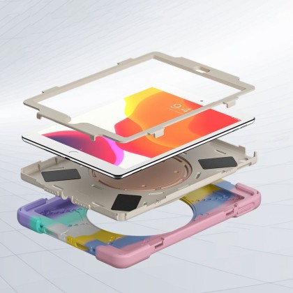 360 градусов калъф за iPad 10.2 2019/2020/2021 от Tech-Protect X-Armor - Baby Color