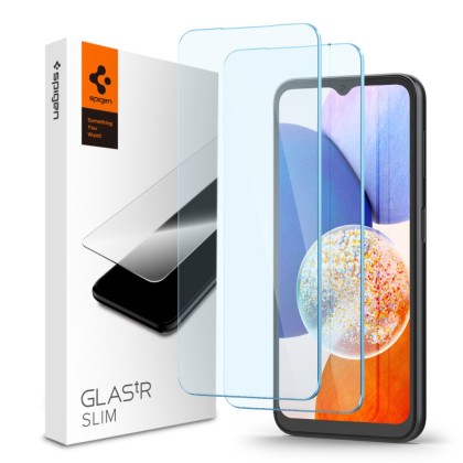 SZKŁO HARTOWANE SPIGEN GLAS.TR SLIM 2-PACK GALAXY A14 5G CLEAR