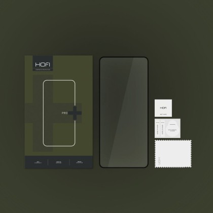 Стъклен протектор FULL GLUE за Xiaomi Redmi Note 12 / Poco X5 5G от Hofi Glass Pro+ - Черен