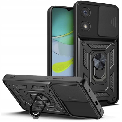 Удароустойчив калъф за Motorola Moto E13 от Tech-Protect CamShield Pro - Черен