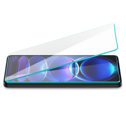 2 броя стъклени протектори за дисплей на Xiaomi Redmi Note 12 Pro 5G / 12 Pro+ Plus 5G / Poco X5 Pro 5G от Spigen Glass Tr. Slim - Прозрачни