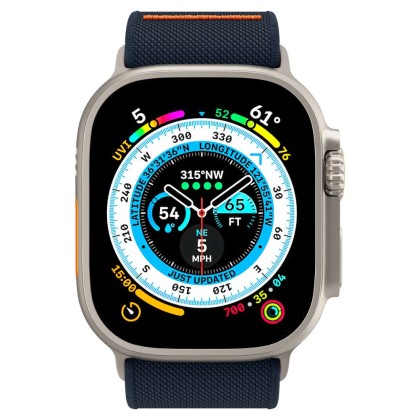 Текстилна каишка за Apple Watch 4 / 5 / 6 / 7 / 8 / SE / Ultra 1/2 (42/44/45/49 mm) от Spigen Fit Lite Ultra - Navy