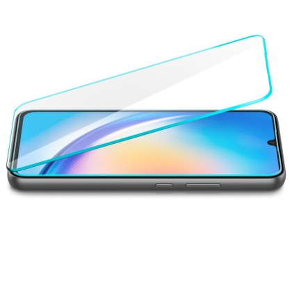 2 броя стъклени протектори за дисплей на Samsung Galaxy A34 5G от Spigen Glass Tr. Slim - Прозрачни