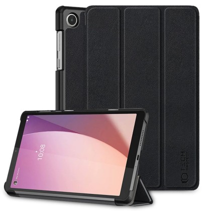 Кожен калъф за Lenovo Tab M8 8.0 4th Gen от Tech-Protect SmartCase - Черен