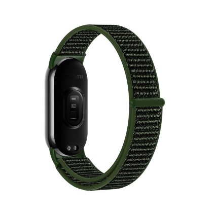 Текстилна каишка за Xiaomi Smart Band 8 / 9 / NFC от Tech-Protect Nylon - Army Green