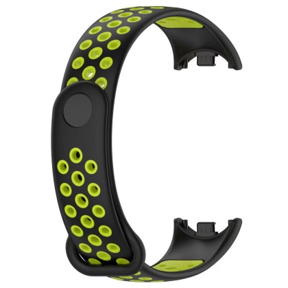 Силиконова каишка за Xiaomi Smart Band 8 / 8 NFC от Tech-Protect SoftBand - Black/Lime