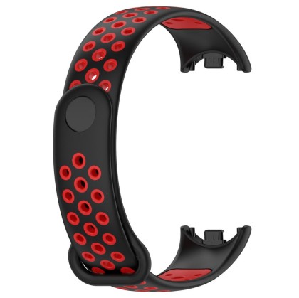 Силиконова каишка за Xiaomi Smart Band 8 / 8 NFC от Tech-Protect SoftBand - Черен/Червен