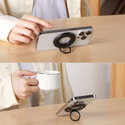 Стойка с пръстен за смартфони от Tech-Protect Magnetic Phone Ring - Сива