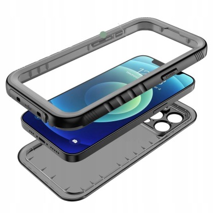 Водоустойчив кейс с MagSafe за iPhone 14 от Tech-Protect Shellbox IP68 - Черен