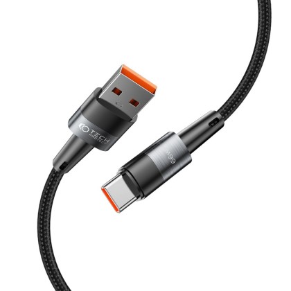 Кабел за зареждане USB-A / USB-C с 66W / 6A от Tech-Protect Ultraboost 25см - сив