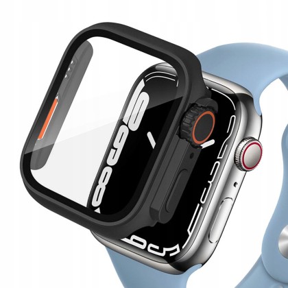 Кейс с протектор за Apple Watch 7 / 8 (45mm) от Tech-Protect Defense360 - Черно/Оранжево